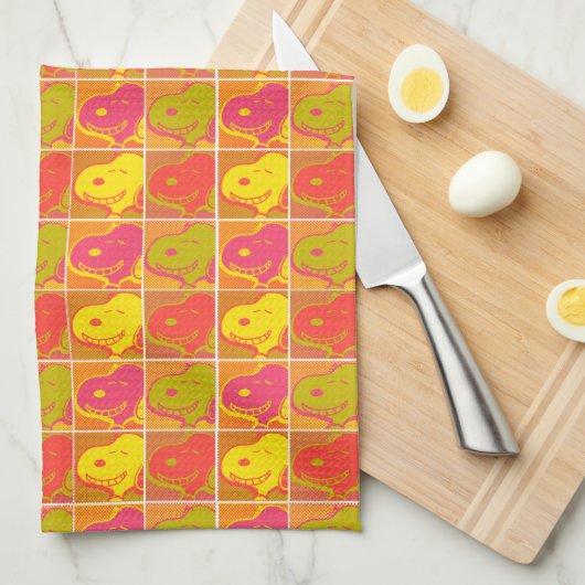 Peanuts | Snoopy Pop Art Pattern Theedoek (Quarter Fold)