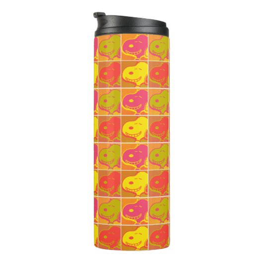 Peanuts | Snoopy Pop Art Pattern Thermosbeker (Geroteerd rechts)