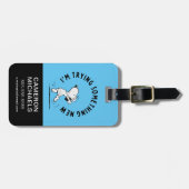 Peanuts | Snoopy probeert iets nieuws Bagagelabel (Voorkant horizontaal)