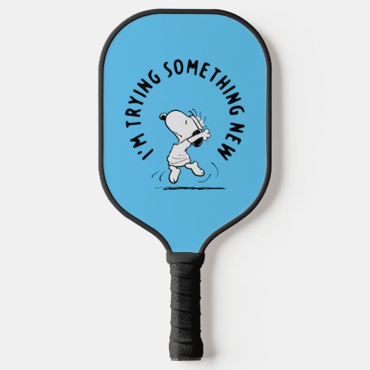 Peanuts | Snoopy probeert iets nieuws Pickleball Paddle (Voorkant)