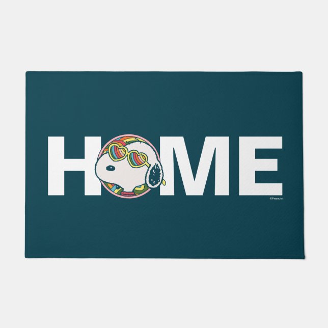 Peanuts | Snoopy Rainbow Heart Zonnebril Deurmat (Voorkant)