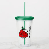 Peanuts | Snoopy Red Puffer Jacket Acryl Drinkbeker (Voorkant)