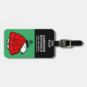 Peanuts | Snoopy Red Puffer Jacket Bagagelabel (Voorkant horizontaal)