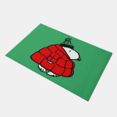 Peanuts | Snoopy Red Puffer Jacket Deurmat (Schuin)