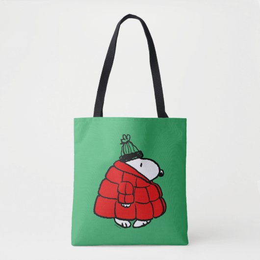 Peanuts | Snoopy Red Puffer Jacket Draagtas (Voorkant)