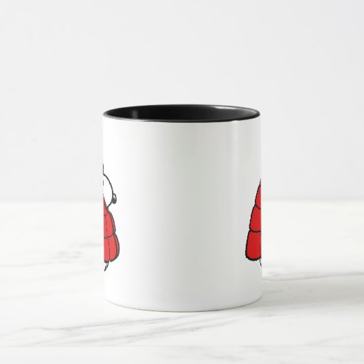 Peanuts | Snoopy Red Puffer Jacket Mok (Midden)