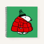 Peanuts | Snoopy Red Puffer Jacket Notitieboek (Voorkant)
