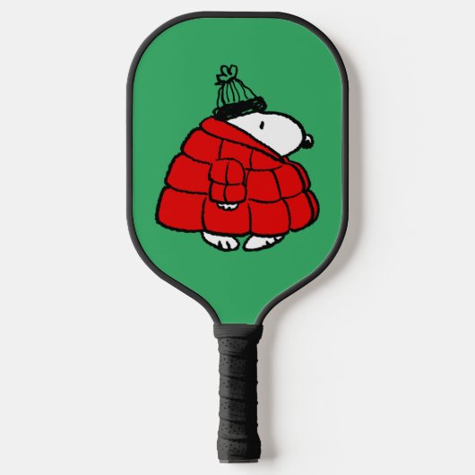 Peanuts | Snoopy Red Puffer Jacket Pickleball Paddle (Voorkant)