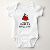 Peanuts | Snoopy Red Puffer Jacket Romper (Voorkant)