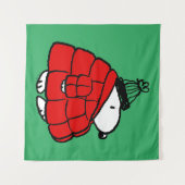 Peanuts | Snoopy Red Puffer Jacket Wandkleed (Voorkant (horizontaal))