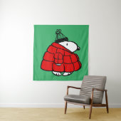 Peanuts | Snoopy Red Puffer Jacket Wandkleed (In situ)