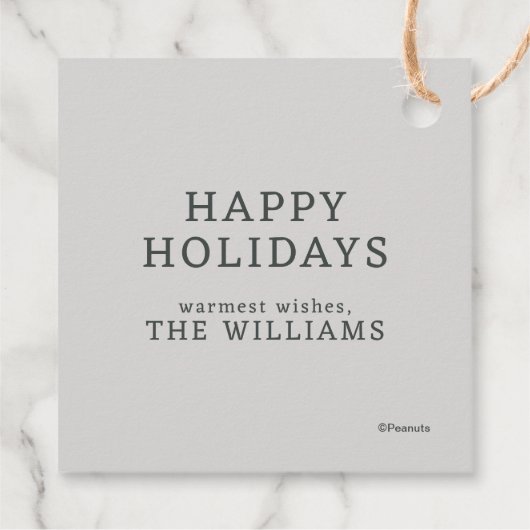 Peanuts | Snoopy Rendier Bedankjes Labels (Achterkant)