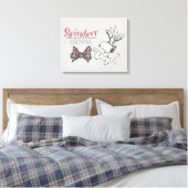 Peanuts | Snoopy Rendier Canvas Afdruk (Insitu (Slaapkamer))