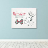 Peanuts | Snoopy Rendier Canvas Afdruk (Insitu (Houten vloer))