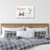 Peanuts | Snoopy Rendier Canvas Afdruk (Insitu (Slaapkamer))