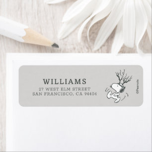 Peanuts Snoopy Rendier Etiket