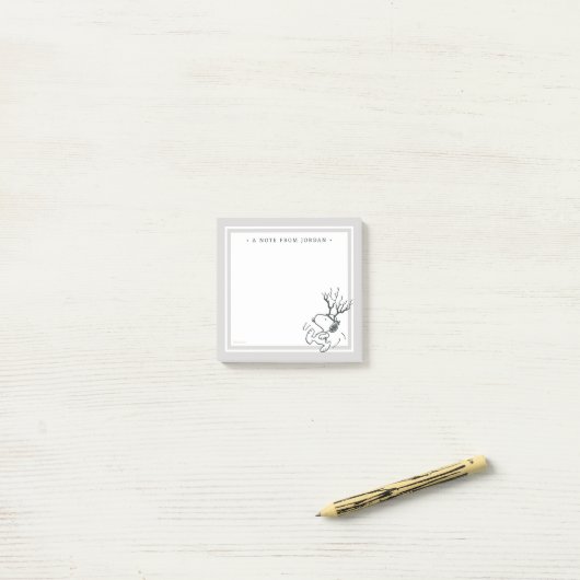 Peanuts | Snoopy Rendier Post-it® Notes (Op bureau)