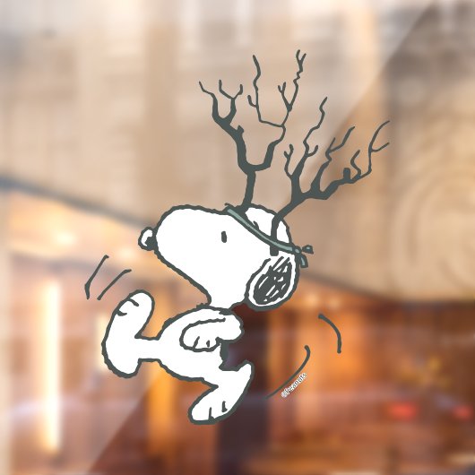 Peanuts | Snoopy Rendier Raamsticker (Vel 2)