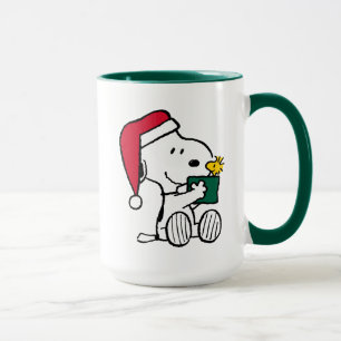 Peanuts   Snoopy Santa & Woodstock Gift Mok