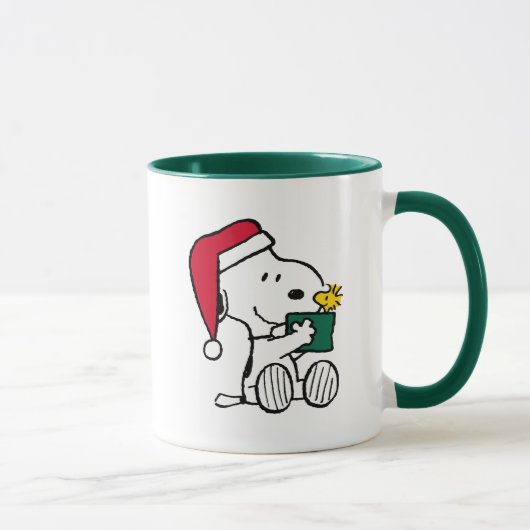 Peanuts | Snoopy Santa & Woodstock Gift Mok (Rechts)