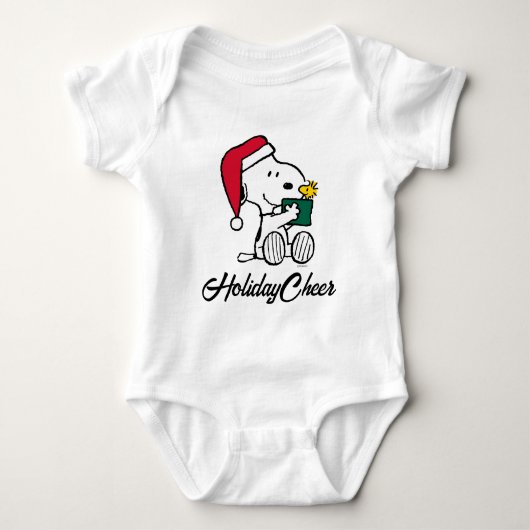 Peanuts | Snoopy Santa & Woodstock Gift Romper (Voorkant)