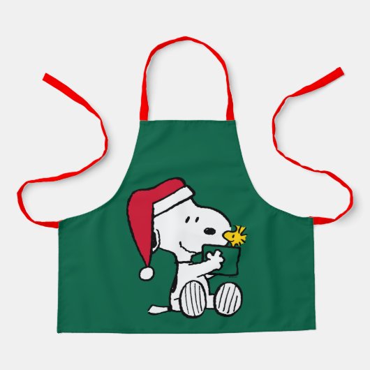 Peanuts | Snoopy Santa & Woodstock Gift Schort (Voorkant)