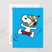 Peanuts | Snoopy Scuba Diver Briefkaart (Voorkant / Achterkant)