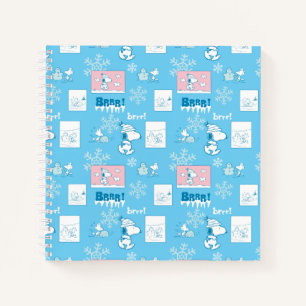 Peanuts   Snoopy Sneeuwdagpatroon Notitieboek