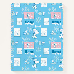 Peanuts   Snoopy Sneeuwdagpatroon Notitieboek