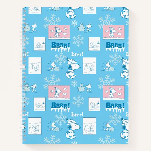 Peanuts | Snoopy Sneeuwdagpatroon Notitieboek (Voorkant)