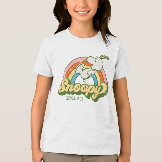 Peanuts | Snoopy Sparkle Rainbow Tri-Blend Shirt (Voorkant)