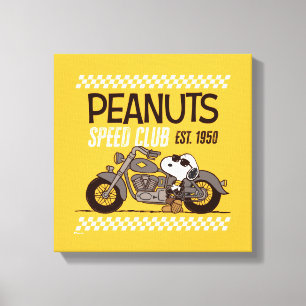 Peanuts   Snoopy Speed Club Canvas Afdruk