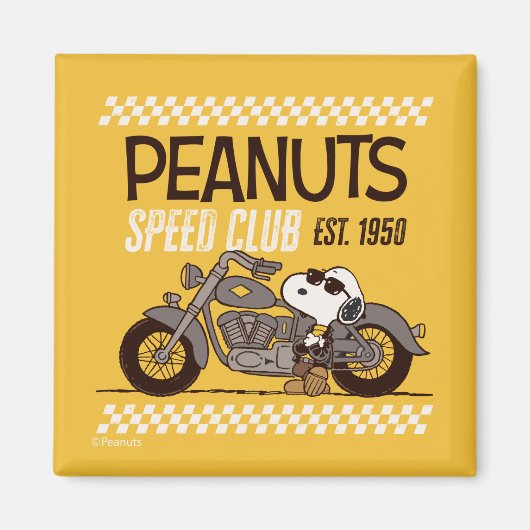 Peanuts | Snoopy Speed Club Magneet (Voorkant)