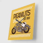 Peanuts | Snoopy Speed Club Vierkante Klok (Hoek)