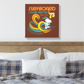 Peanuts | Snoopy Surfboard wedstrijd Canvas Afdruk (Insitu (Slaapkamer))