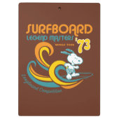 Peanuts | Snoopy Surfboard wedstrijd Klembord (Achterkant)