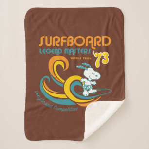 Peanuts Snoopy Surfboard wedstrijd Sherpa Deken
