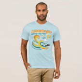 Peanuts | Snoopy Surfboard wedstrijd T-shirt (Voorkant volledig)