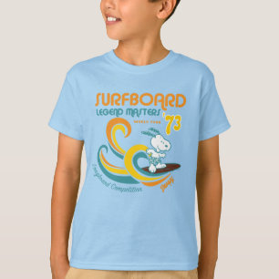 Peanuts   Snoopy Surfboard wedstrijd T-shirt