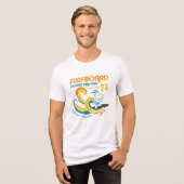 Peanuts | Snoopy Surfboard wedstrijd Tri-Blend Shirt (Voorkant volledig)