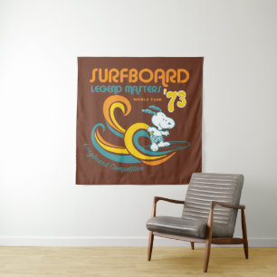 Peanuts Snoopy Surfboard wedstrijd Wandkleed