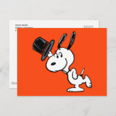 Peanuts | Snoopy Top Hat Dance Briefkaart (Voorkant / Achterkant)