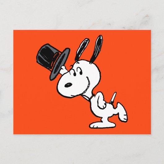 Peanuts | Snoopy Top Hat Dance Briefkaart (Voorkant)