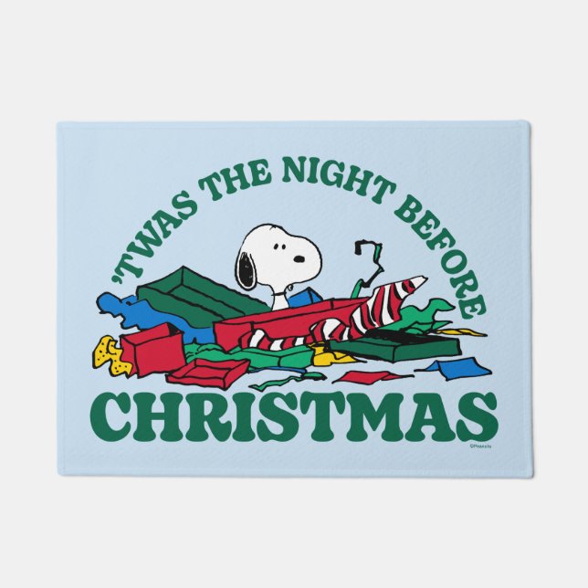 Peanuts | Snoopy 'Twas de nacht voor Kerstmis Deurmat (Voorkant)