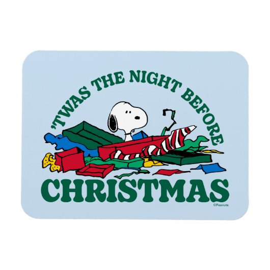 Peanuts | Snoopy 'Twas de nacht voor Kerstmis Magneet (Horizontaal)