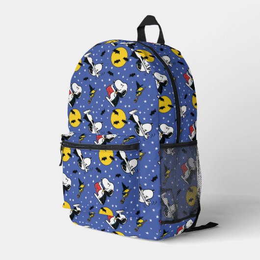 Peanuts | Snoopy Vampire Pattern Bedrukte Rugzak (Achterkant Hoek Rechts)