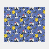 Peanuts | Snoopy Vampire Pattern Fleece Deken (Voorkant (Horizontaal))