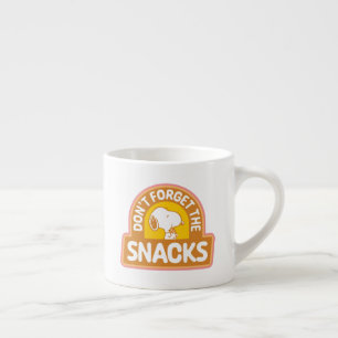 Peanuts Snoopy Vergeet de Snacks niet Espresso Kop