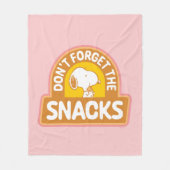 Peanuts | Snoopy Vergeet de Snacks niet Fleece Deken (Voorkant)