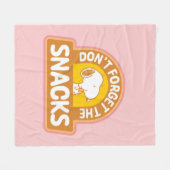Peanuts | Snoopy Vergeet de Snacks niet Fleece Deken (Voorkant (Horizontaal))